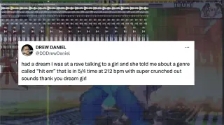 Hit Em Music meme card, common rarity