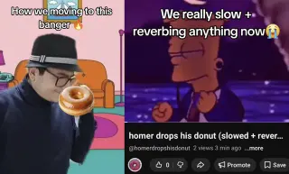 Homer Drops His Donut meme card, common rarity