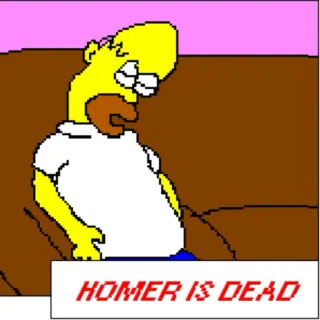 Homer Is Dead meme card, rare rarity