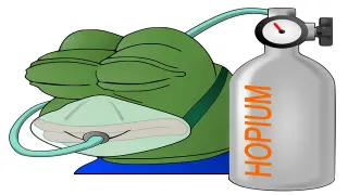 Hopium meme card, rare rarity