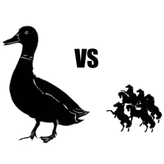 Carte meme Horse-Sized Duck, rareté épique
