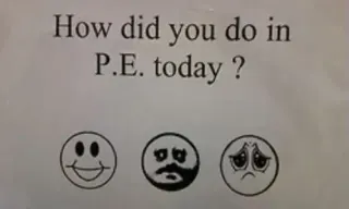 How Did You Do In P.E. Today? meme card, common rarity