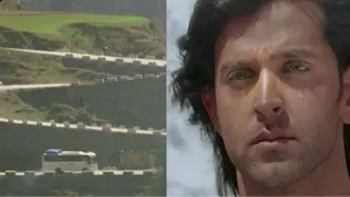Hrithik Roshan Crying Looking At Bus meme card, common rarity