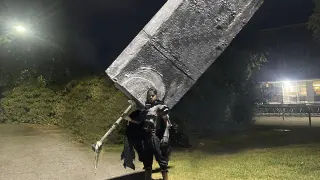 Humongous Sword Guy meme card, common rarity