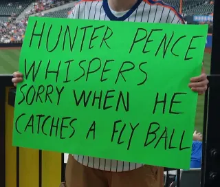 Hunter Pence Signs meme card, rare rarity