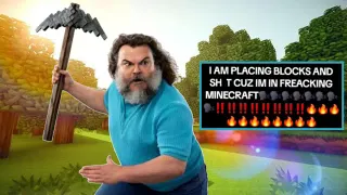 Carte meme "I Am Placing Blocks and Shit" Jack Black Minecraft Movie Parody Song, rareté commune