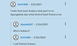 I Call Patrick Subaru meme card, common rarity
