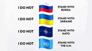 I Do Not Stand With Russia meme card, common rarity
