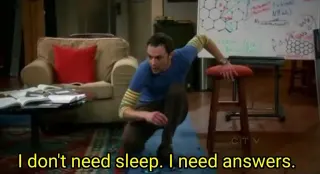 I Don't Need Sleep I Need Answers meme card, rare rarity