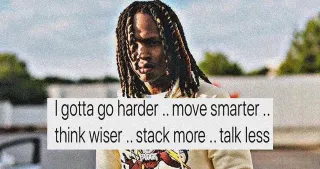 I Gotta Go Harder, Move Smarter, Think Wiser, Stack More, Talk Less meme card, common rarity