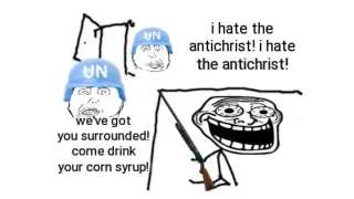 I Hate the Antichrist meme card, epic rarity