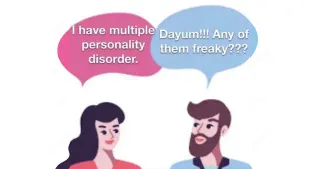 I Have Multiple Personality Disorder / Dayum!!! Any of Them Freaky??? meme card, common rarity