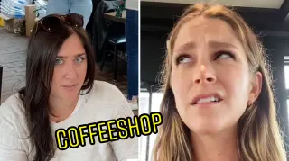 I Hopped Into A Coffee Shop / Coffee Shop Bop meme card, common rarity