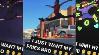 Carte meme I Just Want My Fries Bro 🤦‍♂️🤦‍♂️🤦‍♂️🤦‍♂️, rareté commune