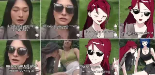 I Like To Wear Sunglasses meme card, common rarity