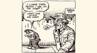 I Loathe Every Person I See On The Street / R. Crumb Comic meme card, common rarity