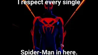 Carte meme I Respect Every Single Spider-Man in Here, rareté commune