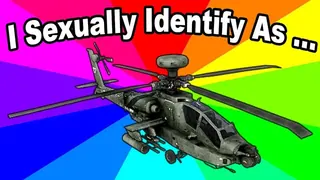 I Sexually Identify as an Attack Helicopter meme card, legendary rarity