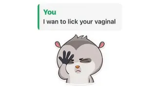 I Wan To Lick Your Vaginal meme card, common rarity
