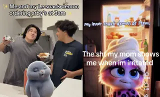 I Want Some Fries / Le Snack Demon meme card, common rarity