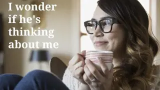 I Wonder If He's Thinking About Me meme card, common rarity