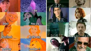 If I Die, Don't You Cry. Just Look at the Sky and Say Goodbye meme card, common rarity