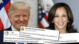If Kamala Wins I Will X meme card, common rarity