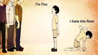 I'm Fine (I Hate The Floor) meme card, common rarity