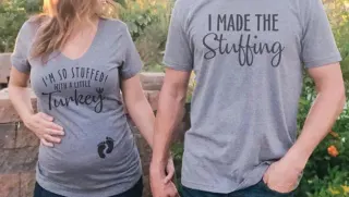 "I'm So Stuffed With a Little Turkey" Shirt Parodies meme card, common rarity