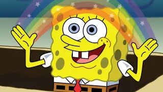 Imagination Spongebob meme card, rare rarity