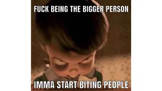 I'mma Start Biting People meme card, common rarity