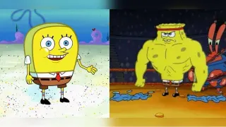 Carte meme Increasingly Buff SpongeBob, rareté commune