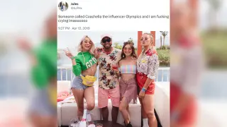 Influencer Olympics (Coachella) meme card, common rarity