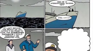 Carte meme International Waters, rareté commune