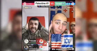 Israel vs. Palestine TikTok LIVE Battles Trend meme card, common rarity