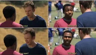 "It's In Your Blood / That's Racist" Community Scene meme card, common rarity