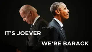 It's Joever / We're Barack meme card, epic rarity