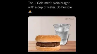J. Cole Meal meme card, common rarity