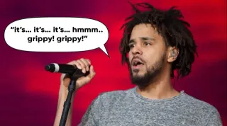 J. Cole's "Grippy" Verse meme card, common rarity