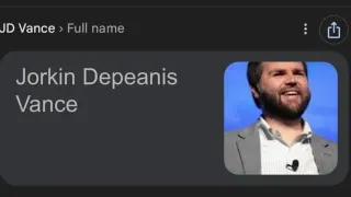 J.D. Vance Full Name meme card, common rarity