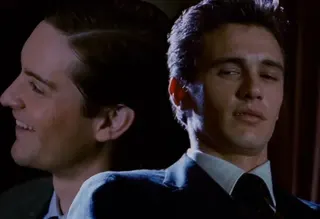 Carte meme James Franco Staring at Tobey Maguire, rareté commune