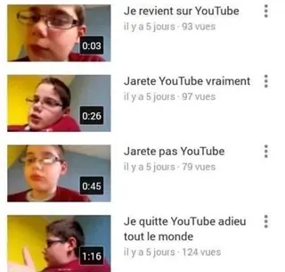 Carte meme Je revient sur YouTube, rareté commune
