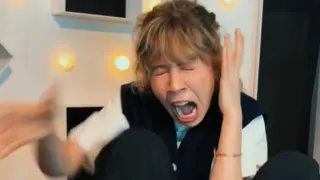 Jennette McCurdy Screams at Party Popper meme card, common rarity