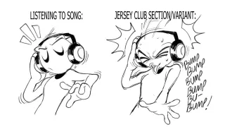 Jersey Club Section/Variant "Bump Bump Bump Bump Bu- Bump!" meme card, common rarity