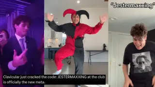 Jestermaxxing meme card, common rarity