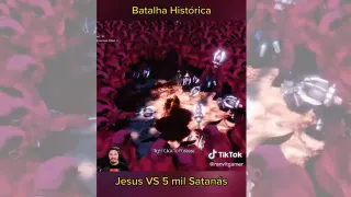 Jesus vs 5,000 Satans meme card, common rarity