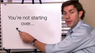 Jim Halpert Pointing to Whiteboard meme card, common rarity