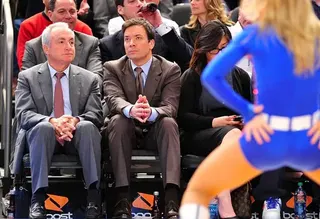 Jimmy Fallon and Lorne Michaels Ignore a Cheerleader meme card, common rarity