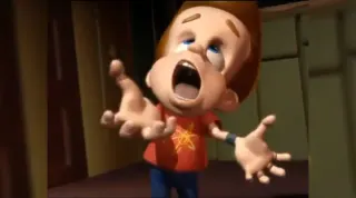 Jimmy Neutron Yelling meme card, common rarity