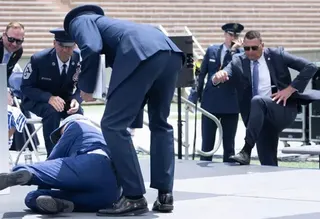 Joe Biden Air Force Graduation Fall meme card, common rarity